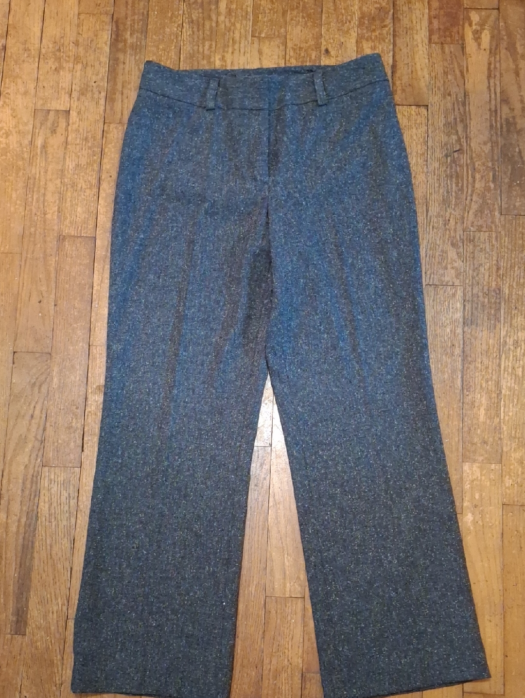 Josephine Chaus Petite Textured Tweed-Look Trousers In Charcoal Gray
